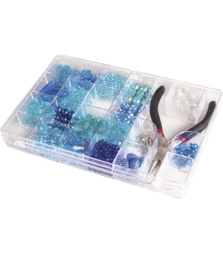 RAYHER Glasperlen-Sortiment 240g - Bastelperlen In Türkis/Blau/Beige/Silber