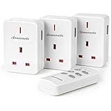 DEWENWILS Remote Control Plug Socket, 13A/3120W Heavy Duty Wireless Light Switch, 30m/100ft Long Range, Programmable, CE and 