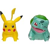 Pok&eacute;mon PKW3587 - Battle Figure Pack - Pikachu ve Bisasam, resmi detaylı fig&uuml;rler, her biri 5 cm