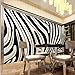 Produktbild Mkkwp Mural Personalizado Papel Tapiz 3D No Tejido Ptinted Wallpaper Blanco Y Negro Rayas De Cebra Sala De Estar Sofá Tv Telón De Fondo Cubierta De Pared200Cmx140Cm