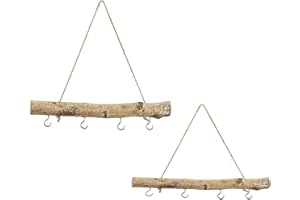 MACOSA HOME MACOSA CP52307 2 STK. Deko-Äste mit Haken zum hängen Birke Hängeast Dekoast Fensterdeko Holz-Hänger Holzstange Hängedeko Landhaus Birkenholz Dekohänger