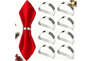 DOG'S BOOTY 20 Pièces Rond de Serviette Personnalisé Demi-Cercle Brillant Adapté à la Maison aux Restaurants aux Bars et Plupart des Soirées à Thème