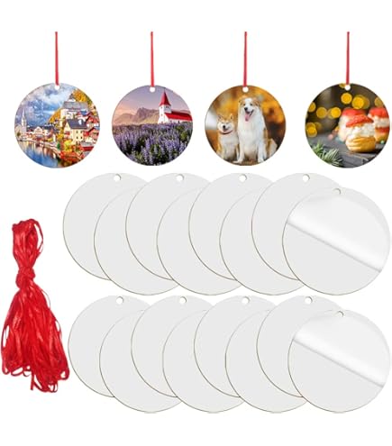 20 Piezas Colgantes Redondos De MDF Para Sublimación - 80mm Diámetro - Blancos Para Personalizar