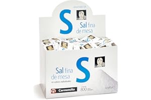 Sal fina de mesa en monodosis | 250 sobres de 0,8 g | PRODUCTOEXTRA