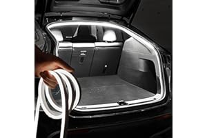 SNOVIRE Kofferraum Lichtstreifen, 4m LED Kofferraum Streifen, Dynamic Flowing Car Trunk Light Strip, Kofferraumbeleuchtung Led, Automatischer Sensor Tail Box für Auto Kofferraum Dekoration(Mit Lauflichtefekt)