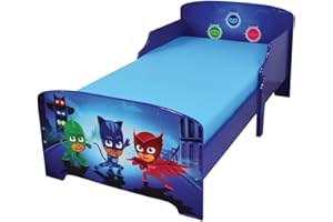 Fun House 712868 PYJAMASQUES Children's Bed 140 x 70 cm with Slatted Base Without Mattress, Engineered Wood, Map(Language_tag-> En_en), 144 x 77 x 59 cm