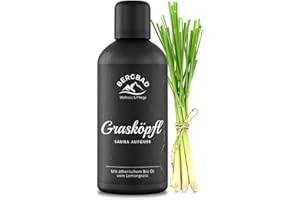 ‎BERGBAD BERGBAD Saunaaufguss BIO LEMONGRAS PUR 100ml GRASKÖPFL - Natürlicher Sauna-Aufguss mit ätherischen BIO Ölen