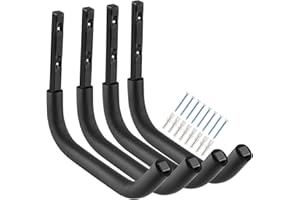 HEAVDACE Ganchos grandes de almacenamiento de garaje, organizador de almacenamiento de garaje resistente de 12.4 pulgadas, colgador colgante de pared, cada carga máxima de 100 libras