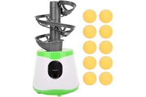 plplaaoo Lanceur de balles de tennis de table, machines de tennis de table avec performance stable, machine d'entraînement automatique avec 10 balles pour débutants et amateurs offrant une facilité et