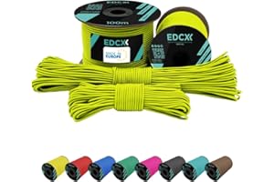EdcX 2 mm Nylon Paracord 275 (15, 30, 50 and 100 m)– 100% Nylon rope, 3-Strand cord, Nylon cord 2 mm in Many Colours