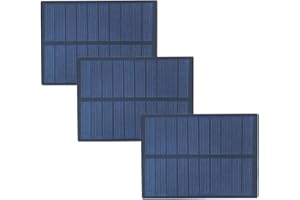 Packung mit 3 ZONADAH 1.3W 5V Mini-Sonnenkollektoren, Teigladegerät, DIY Home, Science School Projekte, Camping, Angeln, Wandern Outdoor Garten Licht Ladewerkzeuge