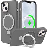 CONSTRAIN - iPhone 15 ile uyumlu Apple Kılıf Magsafe ile uyumlu Halkalı Extra Standlı i&ccedil;i Kadife Yumuşak Renkli Silikon Kapak