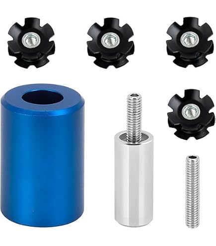 Écrou étoile pour casque - Diamètre extérieur : 26,3 mm - Fourche avant - Bol - Écrous floraux hexagonaux - Accessoire de vélo - Pièces de rechange pour vélos et pièces de rechange