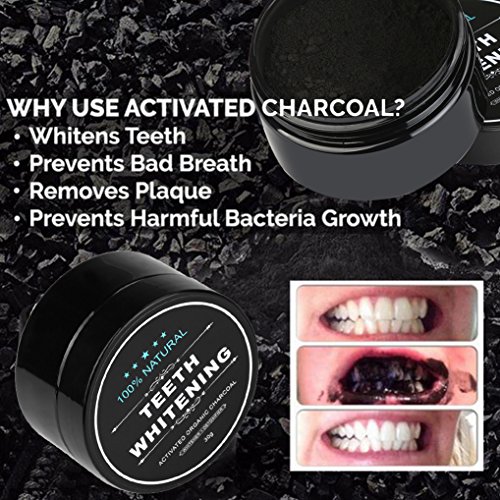 Tonsee Teeth Whitening Powder Natural Organic Activated Charcoal Bamboo Toothpaste - 3