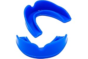 5RIDGE Protège-dents pour adultes, seniors, juniors, enfants, jeunes, parfaits pour l'école, les sports de combat, le rugby, le football, le hockey, le MMA, la boxe, (Adult(+12), Bleu)