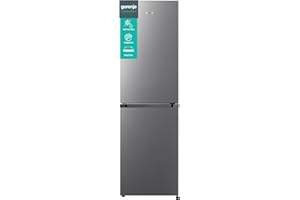 Gorenje NRK 418 ECS4 Kühl-Gefrierkombination/ NoFrostPlus/ MultiFlow 360°/ CrispZone/ 182,4 cm/ Kühlteil 171 l/ Gefrierteil 85 l/ 41 dB/ 226 kWh/ Jahr/ Edelstahl-Look