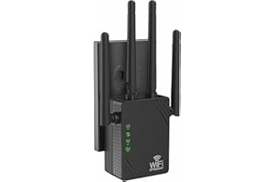 Cluvox Répéteur WiFi Amplificateur WiFi Blanc 1200Mbps Dual Band 2.4G/5G, Amplificateur de Signal WiFi, 2 Ports LAN/WAN, 4 antennes, Extension Wi-FI pour la Maison et Le Bureau, Répéteur/Routeur/AP