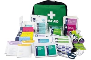Lewis-Plast Kit Pronto Soccorso 309 Pezzi - Include Bendaggi, Cerotti, Collirio, Guanti, Pacchi Ghiaccio, Maschere Rianimazione - Borsa Medica Pronto Soccorso Conforme Norme Europee