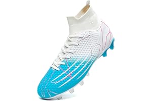 VTASQ Boys' Football Boots Kids Turf Football Shoes Professional Teenager Athletics Sneakers Outdoor Non-Slip Training Soccer Shoes High Top Football Shoes Spikes