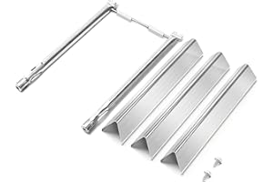 GFTIME 7635 Flavorizer Bars et 69785 Tubes de brûleur Pièces de Rechange pour WeberSpirit I II E210 220, S210 220 (avec Boutons de brûleur Avant), brûleur Plaque Chaleur Barbecue