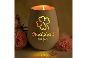 GLUCKGESCHENK Gifts for Women, Best Friend Birthday Gifts, Thank You Gift, Wellness Birthday Gift for Women, Positive Lucky Light Gift for Women, Good Sound, Consolation, Encouragement