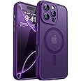 CANSHN Magnetic for iPhone 16 Pro Max Case, Upgraded [Full Camera Protection] [Compatible with Magsafe] [Translucent Matte] Shockproof Protective Phone Case for iPhone 16 Pro Max 6.9" - Deep Purple
