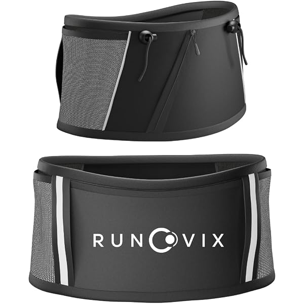 Ceinture De Course élastique Pour Femmes Et Hommes – 6 Passants Pour Gels, Bande Réfléchissante, Ajustable 92cm, Porte-dossard