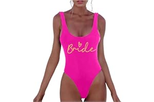 DaPongZhi Costume Addio al Nubilato,Addio al Nubilato Costume da Bagno,Costume Sposa Addio al Nubilato,Costumi da Bagno Donna,Costumi da Bagno Donna Curvy,Costume Team Bride Addio al Nubilato