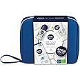 NIVEA MEN Set To Go Wash Kit Gift Set (5 Pieces), Men's Gift Set Includes Shower Gel, Face Wash, Anti-Perspirant Roll-On, Moisturising Cream and Hanging Wash Bag