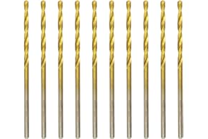 HILPATY Titan HSS Metallbohrer 1.5mm x 40mm x 10pcs Professional Geschliffen Kobalt Spiralbohrer fur Edelstahl und Metall