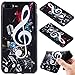 Produktbild Ooboom® iPhone 8 Plus/iPhone 7 Plus Hülle TPU Silikon Prägen Weich Handy Tasche Case Cover Flexibel Bumper Ultra Dünn Slim für iPhone 8 Plus/iPhone 7 Plus - Musiknote