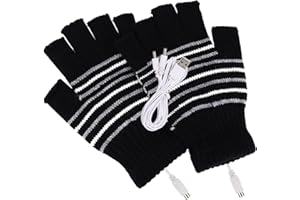 wuitopue Heated Gloves for Kids Boys Girls Smart USB Rechargeable Electric Thermal Converter Gloves Windproof Mittens Outdoor Sports Skiing Winter Keep Warm Comfy Loose Gloves