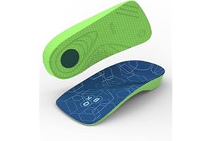 ‎QBK 3/4 Length High Arch Support Insoles, QBK Plantarfasziitis Einlagen für Plattfüße, Überpronation, Supination, Metatarsalgie, den ganzen Tag bequem stehen und gehen XL
