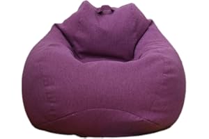 Highdi Pouf Poltrona Sacco Bambini & Adulti Bean Bag Fodera per Sacco di Fagioli per Decorazione della Soggiorno Camera Giardino Salotto Balcone, Senza Ripieno (Viola,100x120cm)