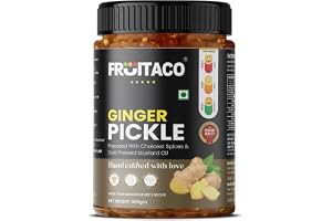 Fruitaco Ginger Pickle 500 Gm – Aromatic & Zesty Pickle Made with Fresh Ginger, Adrak Ka Aachar