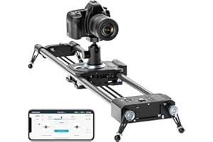 GVM GREAT VIDEO MAKER GVM suwak do kamery 2D, sterowanie za pomocą aplikacji, sterowanie za pomocą aplikacji elektrycznej, szyny do fotografii wideo z szybą poklatkową, jazda kamerą, funkcja nagrywania panoramicznego 360