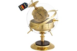 TFA Dostmann Stazione Meteo analogica Sputnik, 20.2047.52, con termometro, igrometro e barometro, Realizzata a Mano, per previsioni Meteo, Made in Germany, Ottone