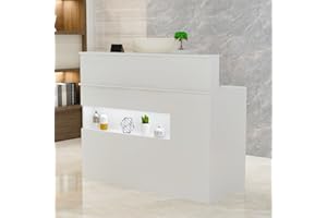 PREMTURE comptoir réception avec tiroirs, réception en Blanc, réceptions d'hôtels, magasins de vêtements, pâtisseries, Fruiteries 50 P x 120 L x 100 H cm