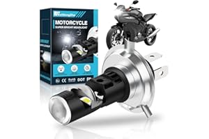 KaiDengZhe H4 LED Headlight Bulb, 1PCS HB2 9003 LED Bulbs with Mini Projector Len Solve Astigmatism Problem 30W 6000K 5000LM Plug Play H4 Headlight Conversion Kit for Scooter Motorbike