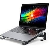 Soqool Laptop Ständer, Ergonomisch Laptop Halterung für Schreibtisch, Aluminium Notebook Ständer mit Belüftung, Kompatibel mi