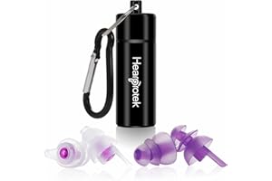 ‎HEARPROTEK Hearprotek Ohrstöpsel zum Schlafen, 2 Paar Gehörschutz Ohrstöpsel (32db & 30db) zum Lärm Reduktion, Seitenschläfer, Schnarchen, Reisen, Arbeiten, Konstruktion (Lila)