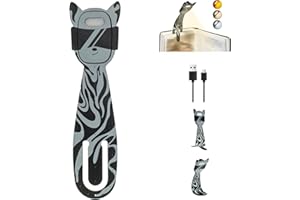 MILA&LOUIS Lampe de Lecture Livre Rechargeable au Lit Mini Liseuse Lumiere LED pour Lire Nuit avec Pince Petite Lumière Gradation USB de Chevet Sans Fil Cute Marque Page (Bringé)