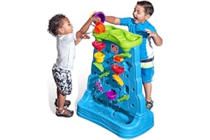 Step2 Waterfall Discovery Wall Juego con Agua para niños | Juguetes de exterior / jardin de plástico con 13 Accesorios