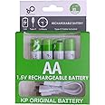 KP Original Battery USB Rechargeable AA Batteries,1.5V 2600mWh,USB Type-C Charging Cable,High Capacity,1200 Cycles,Over-Charg