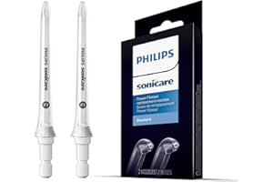 Philips Sonicare Standard F1 Oral Irrigator Nozzle Twin Pack - Oral Water Flosser use with Philips Sonicare Cordless Power Flosser (Model HX3042/00)