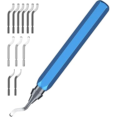 Set Sbavatore Per Metallo NEUTYPECHIC - 11 Lame Intercambiabili, Rotazione 360&deg;, Per Legno, Plastica, Rame