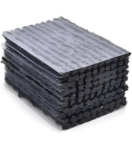 Bande De Réparation D'urgence Pour Crevaison,Cordes De Réparation De Pneu Bande En Caoutchouc,Kit De Réparation De Pneu De Vélo Tubeless,Meche Pneu Crevaison,Bandes En Caoutchouc,3.5X100mm,Noir,50 PCS