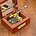 Laxury Mini Size Creative Wooden 18-note Hand-crankMusical Box,Musicl Toys,Tune:Edelweiss