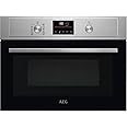 AEG 8000 Series Combi Microwave and Oven, KMX365060M, 43L, Fast Heat-Up, Convection & Microwave, Stainless Steel, Anti-fingerprint, Grill, LED Display, Defrost, Pizza Setting, Child Lock