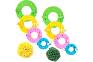 Viexpand Pompom Makers 4 Größen DIY Handwerk Pompom Maker Werkzeug Pompom Maker Strickset